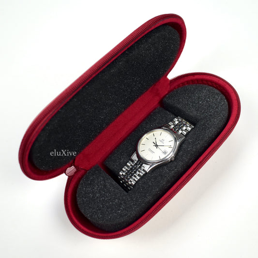 Omega - Seamaster Date 1430 Silver Waffle Dial Watch