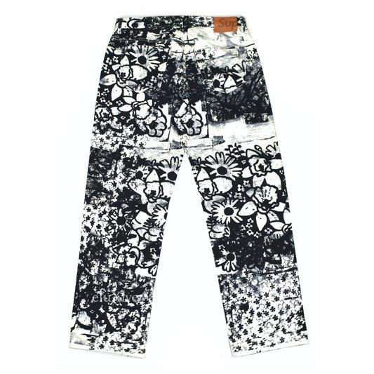 Supreme x Christopher Wool - Allover Print Denim Jeans