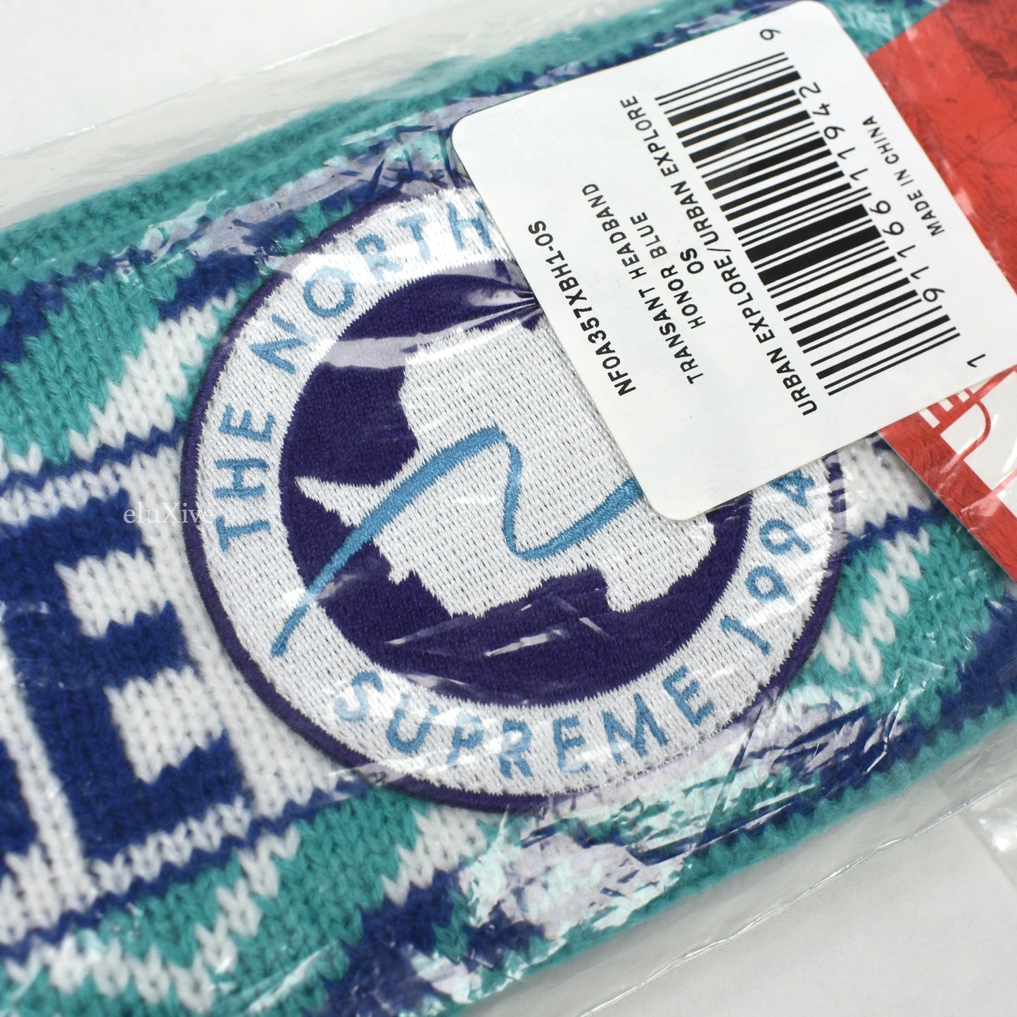 Supreme x The North Face - Blue Trans Antarctica Logo Knit Headband (SS17)