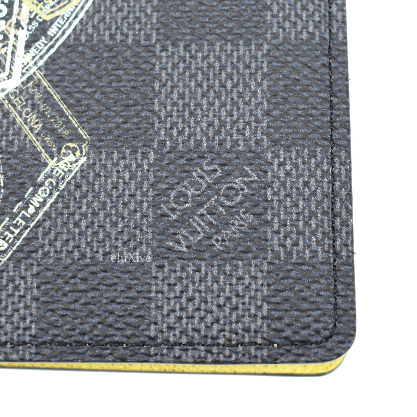 Louis Vuitton Pocket Organizer Damier Graphite Stamps Black in Coated  Canvas - US