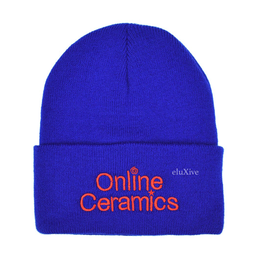 Online Ceramics - Logo Embroidered Beanie (Blue)