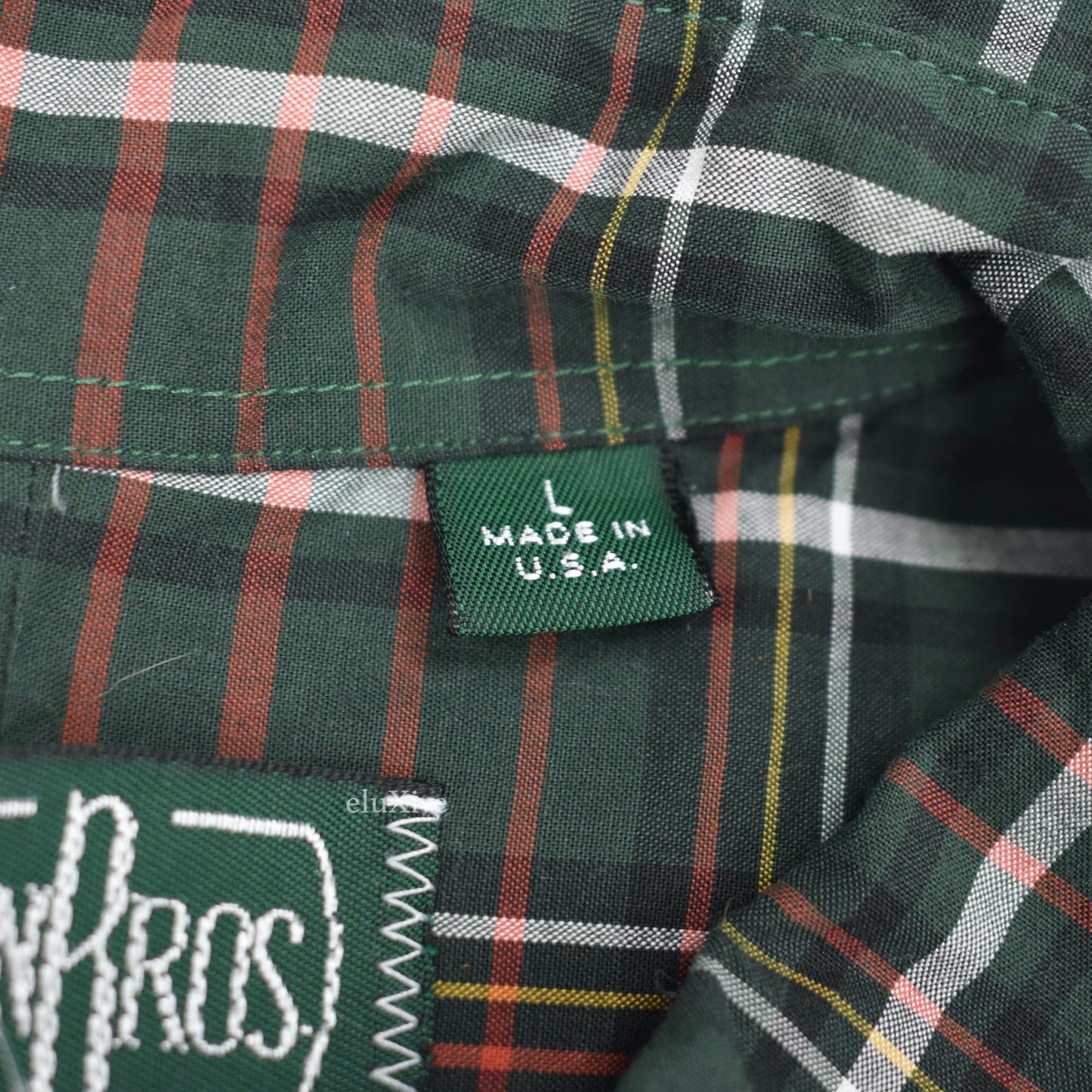 Gitman Vintage - Dark Green/Red/White Plaid Button Down Shirt