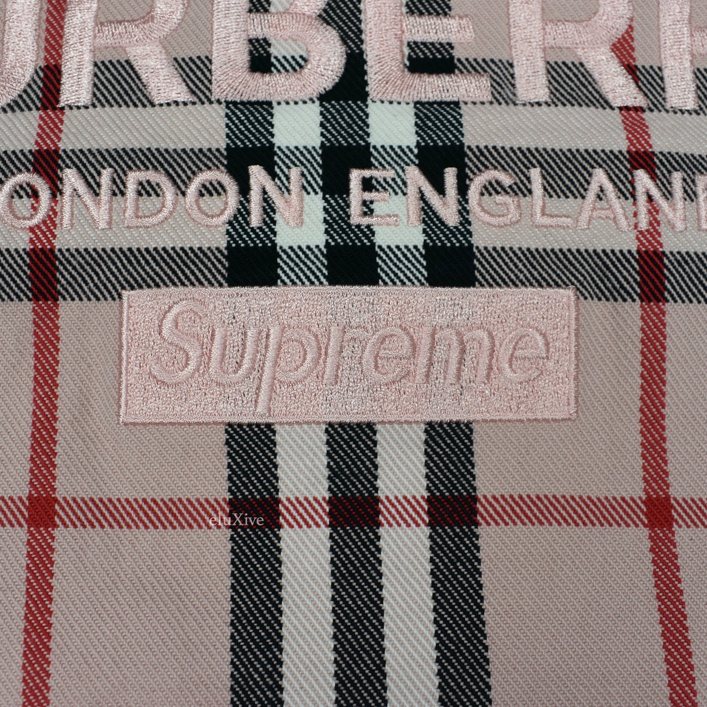Supreme x Burberry - Nova Check Denim Trucker Jacket (Pink)