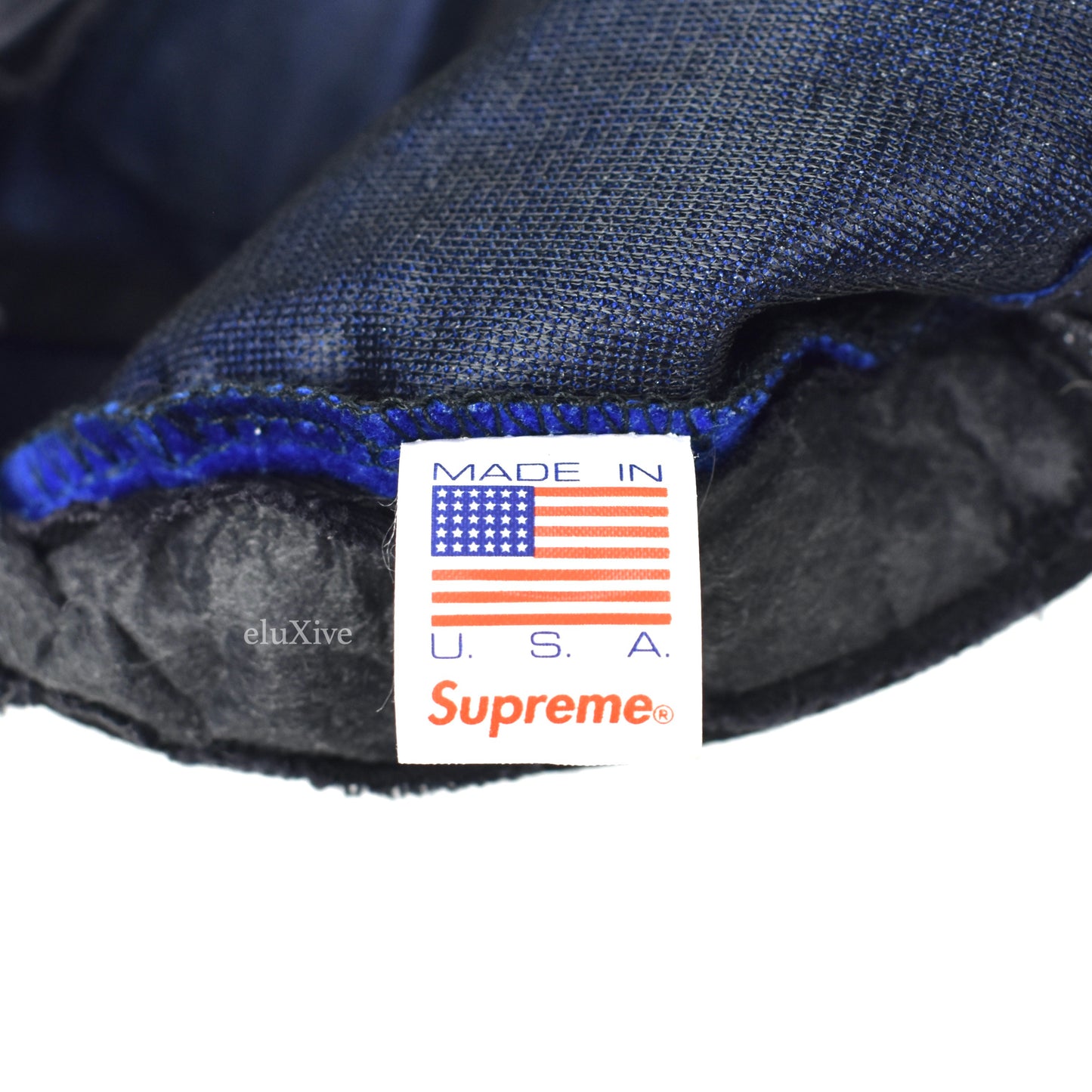 Supreme - Velvet Tape Box Logo Hat (Blue)