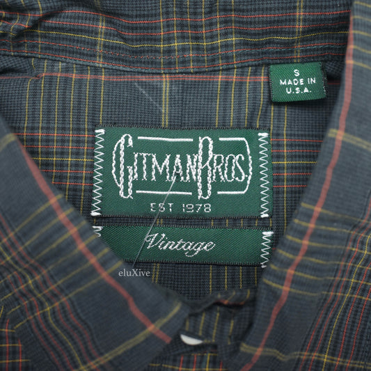 Gitman Vintage - Dark Green/Red/Yellow Plaid Button Down Shirt
