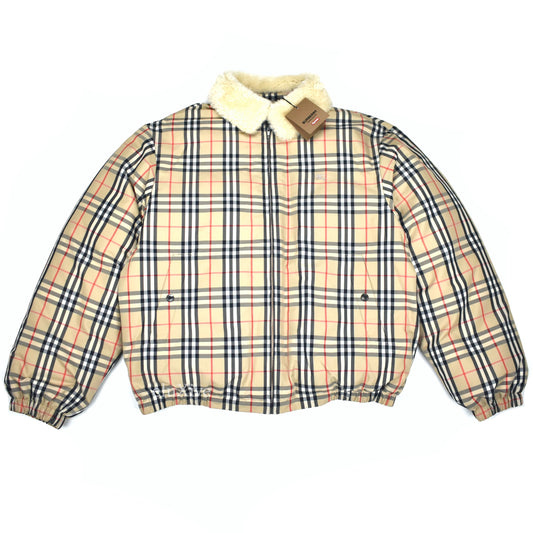 Supreme x Burberry - Nova Check Fur Collar Puffer Jacket (Beige)