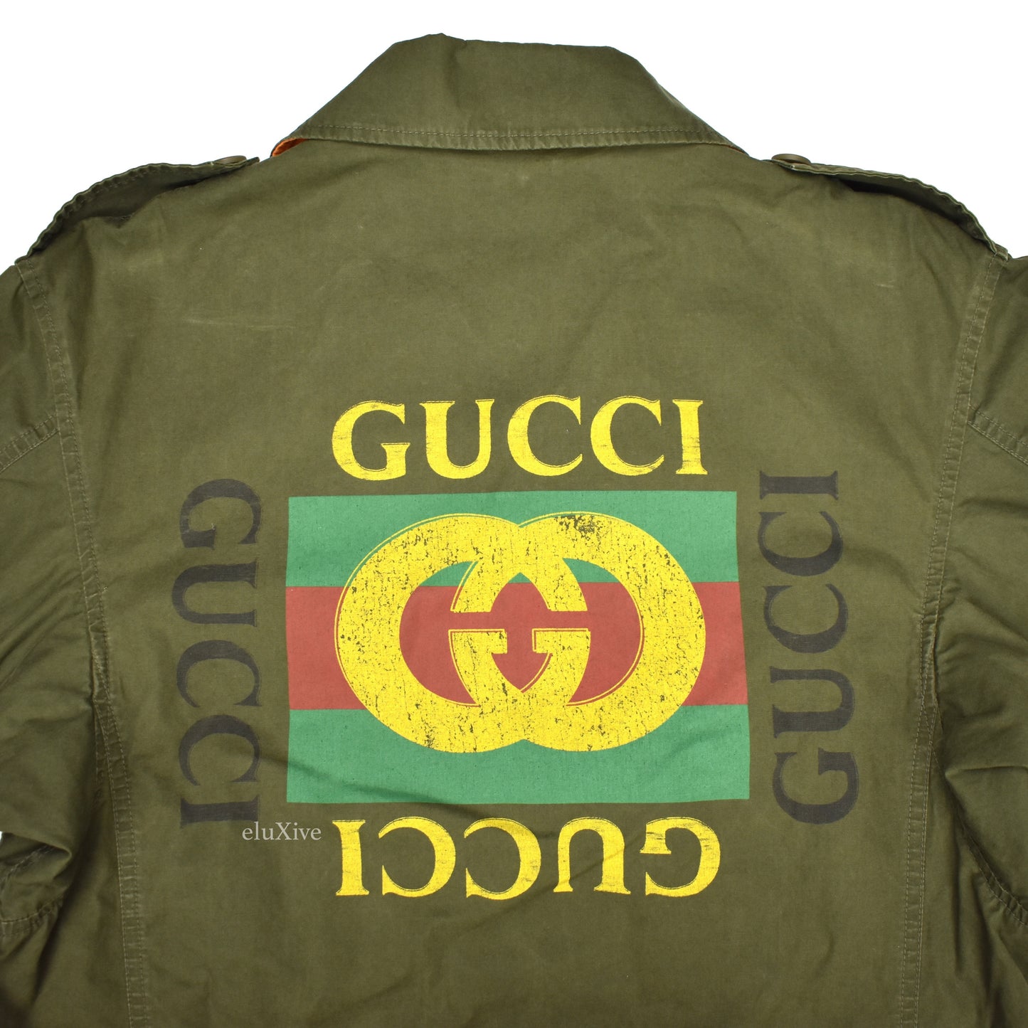Gucci - Vintage Logo Print Military Parka (Olive)