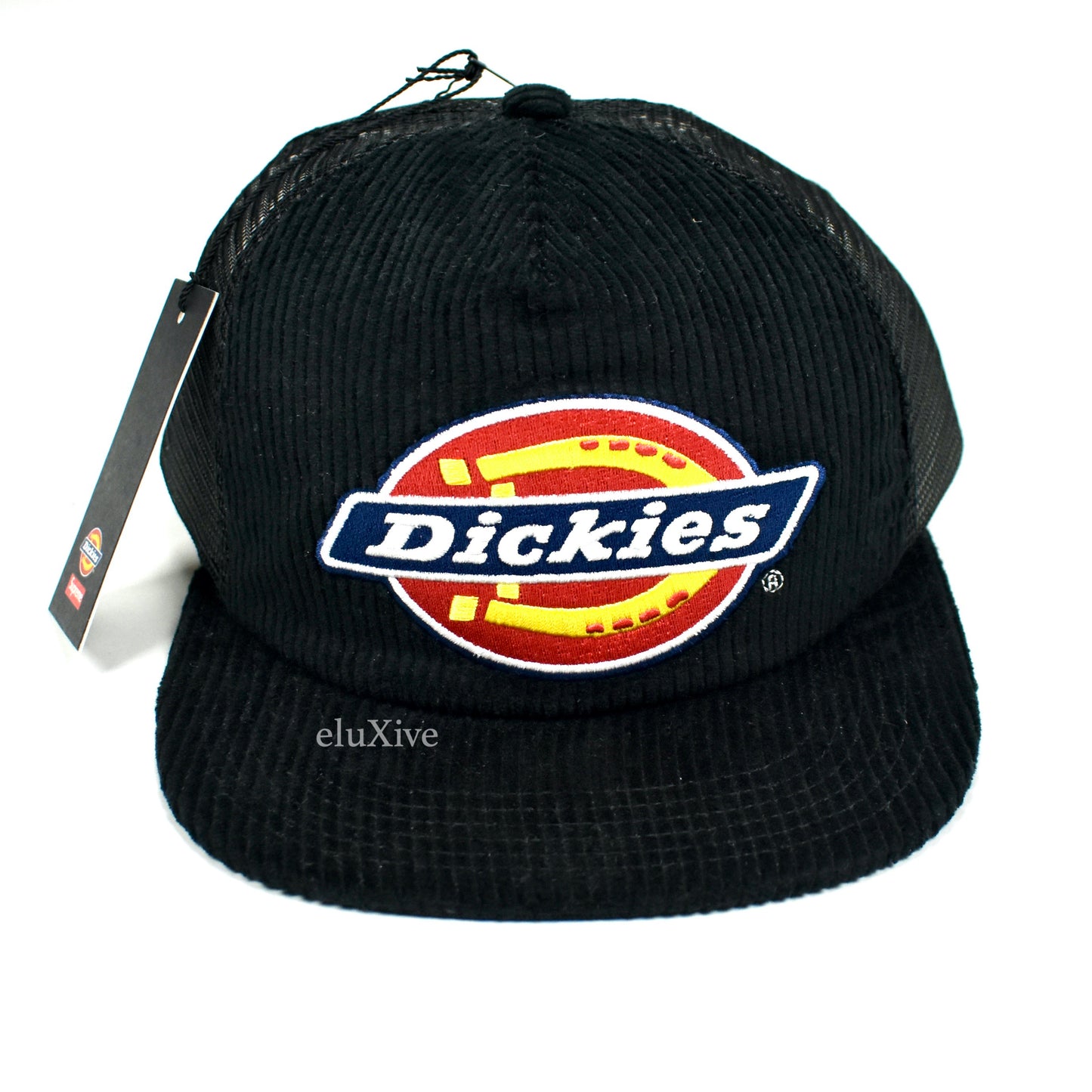 Supreme x Dickies - Corduroy Logo Embroidered Trucker Hat (Black)