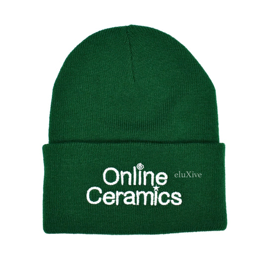 Online Ceramics - Logo Embroidered Beanie (Dark Green)