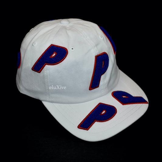 Palace - Chenille Multi P Logo Hat (White)