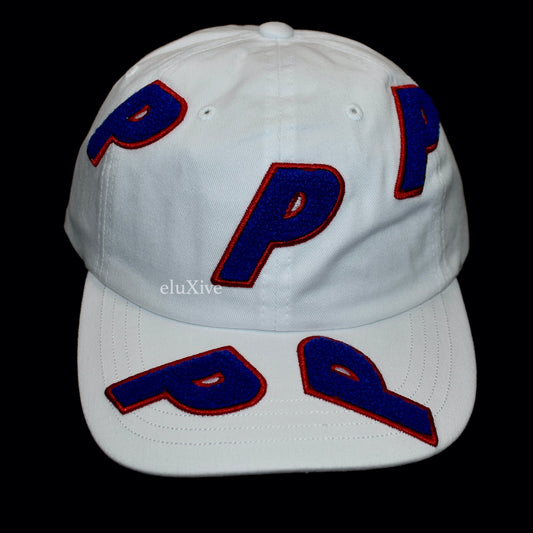 Palace - Chenille Multi P Logo Hat (White)
