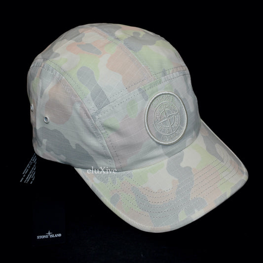 Supreme x Stone Island - Heat Reactive Ripstop Camo Logo Hat (White)