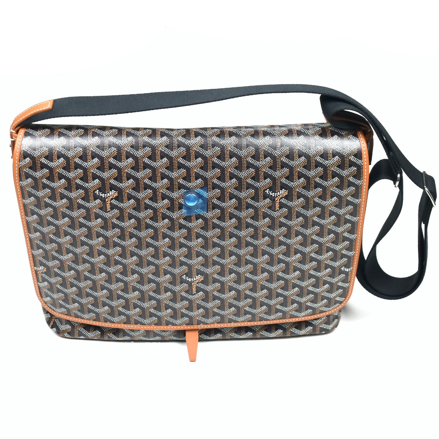 Goyard - Capetien MM Messenger / Laptop Bag (Black / Brown)