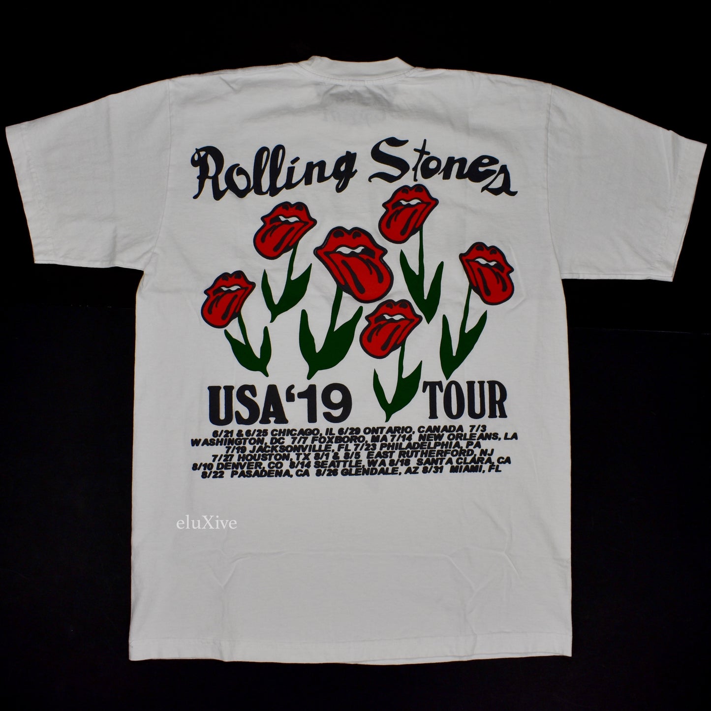 Cactus Plant Flea Market - Rolling Stones Logo T-Shirt (White)