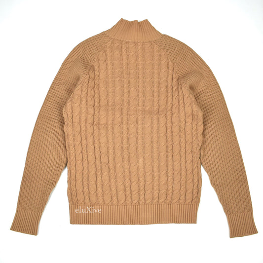 Undercover - AW12 'Psycho Color' Tan Cable Knit Mock Neck Sweater