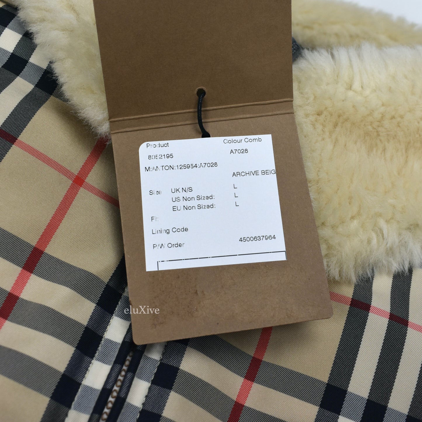 Supreme x Burberry - Nova Check Fur Collar Puffer Jacket (Beige)