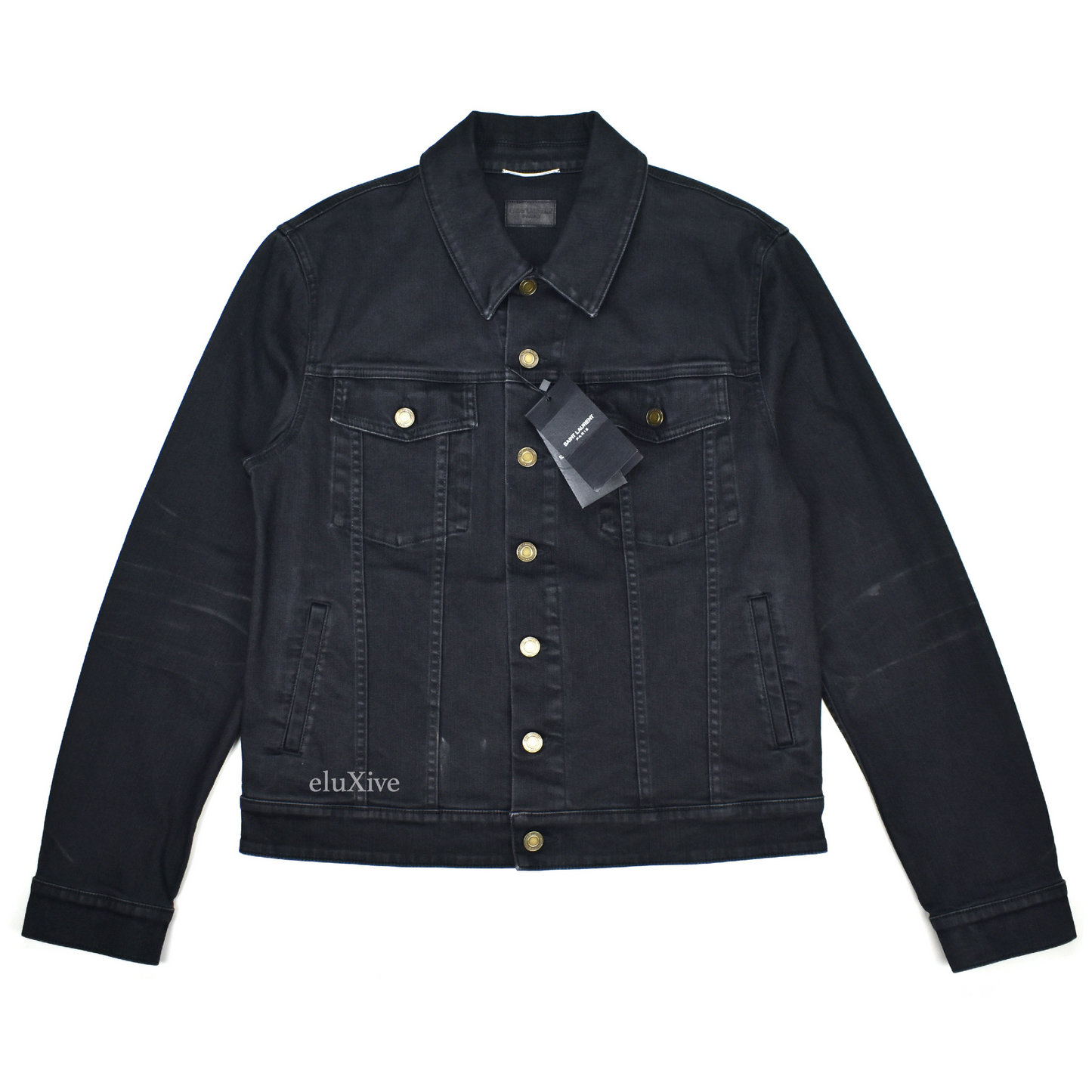 Saint Laurent - Black Waxed Denim Trucker Jacket