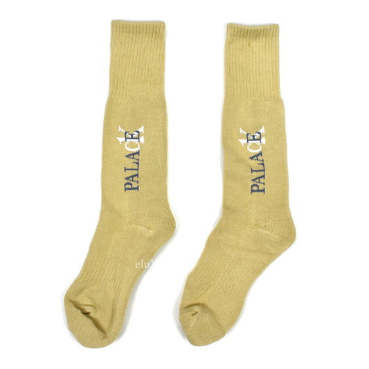 Palace x Calvin Klein - CK1 Logo Knit Crew Socks (Tan)