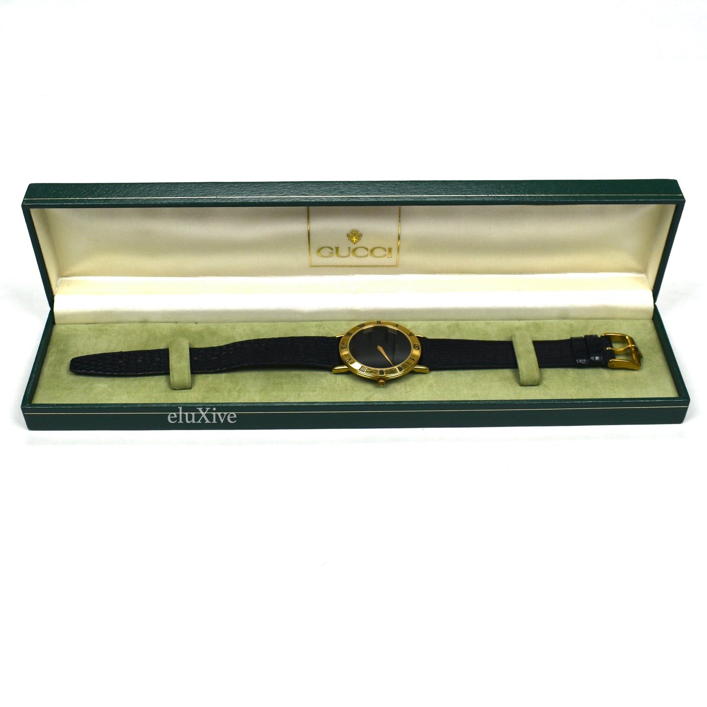 Gucci - 3000M Gold Black Dial Watch