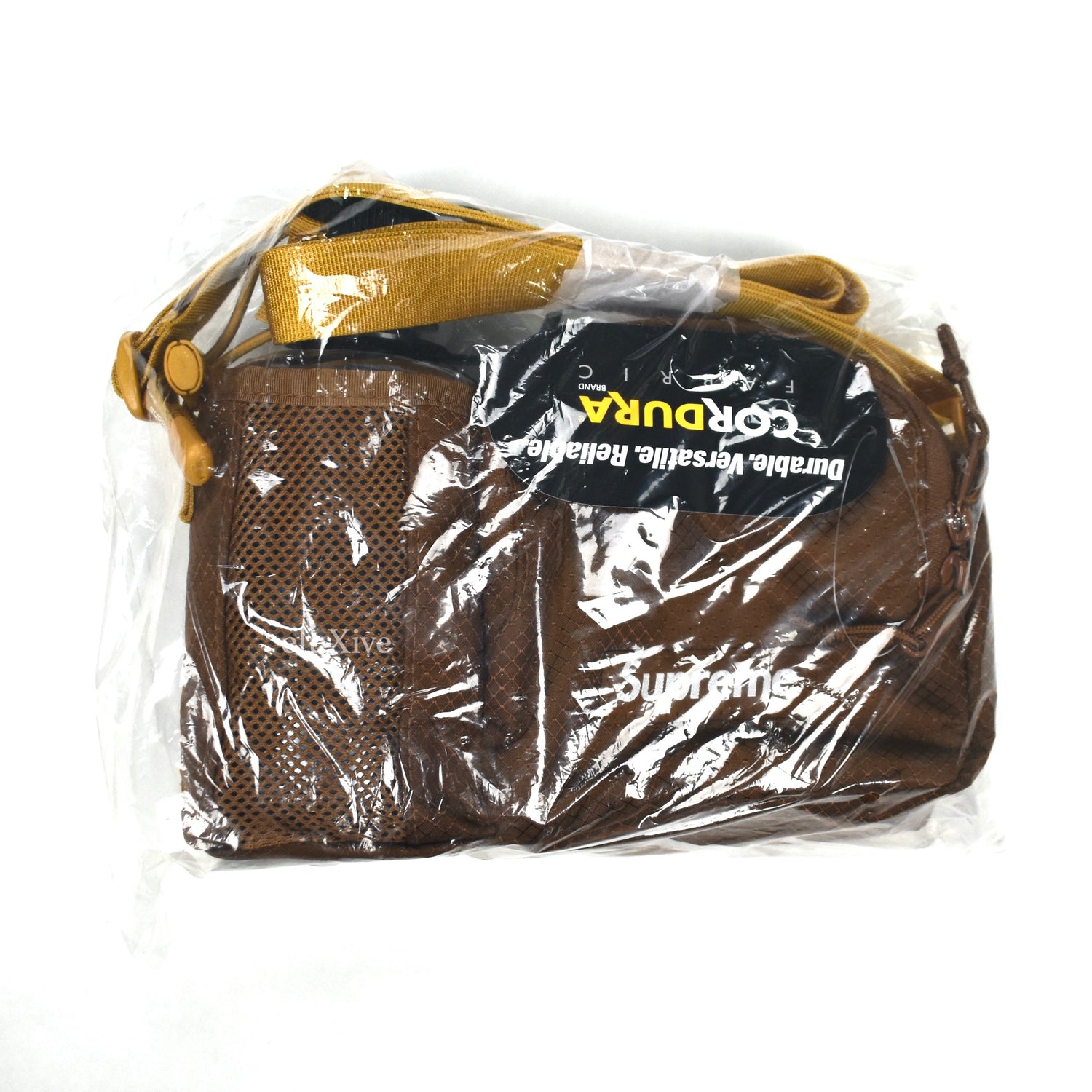 Supreme FW19 black duffle bag messenger box logo Side Bag Cordura