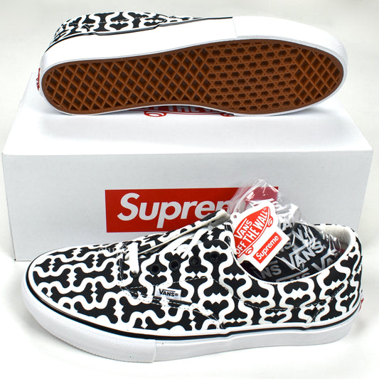 Supreme x Vans - Skate Era Black S Monogram Sneakers