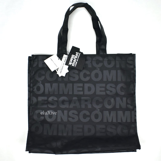 Comme Des Garcons - CDG Black Market NYFW 2022 Logo Print Tote Bag