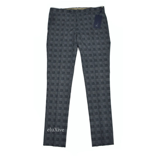 Incotex - Gray Plaid Printed Lightweight Pants