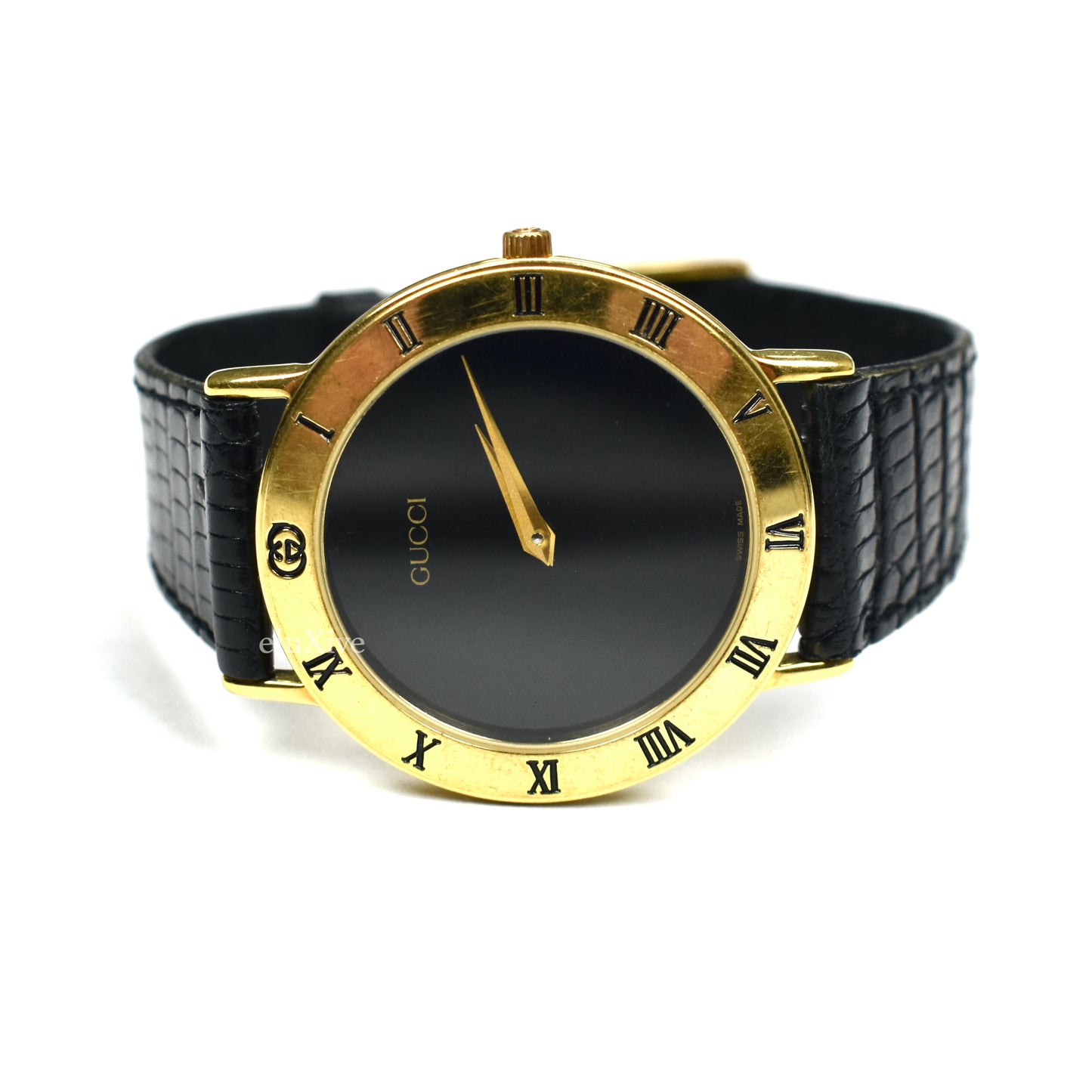 Gucci - 3000M Gold Black Dial Watch