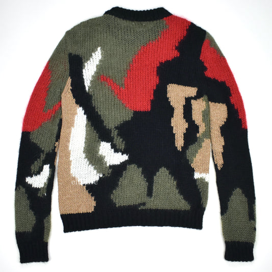 Saint Laurent - Abstract Camo Knit Mohair Sweater