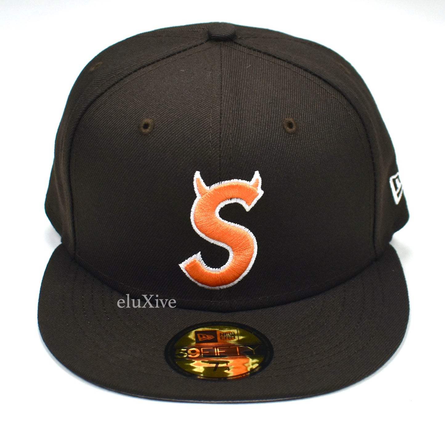Supreme x New Era - Devil S-Logo Fitted Hat (Brown)