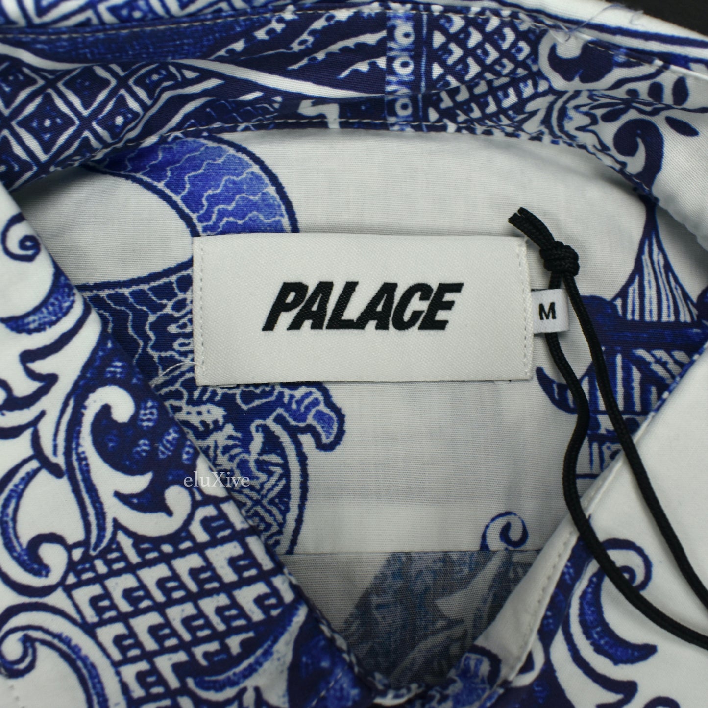 Palace - White / Blue China Plate Print Button Down Shirt