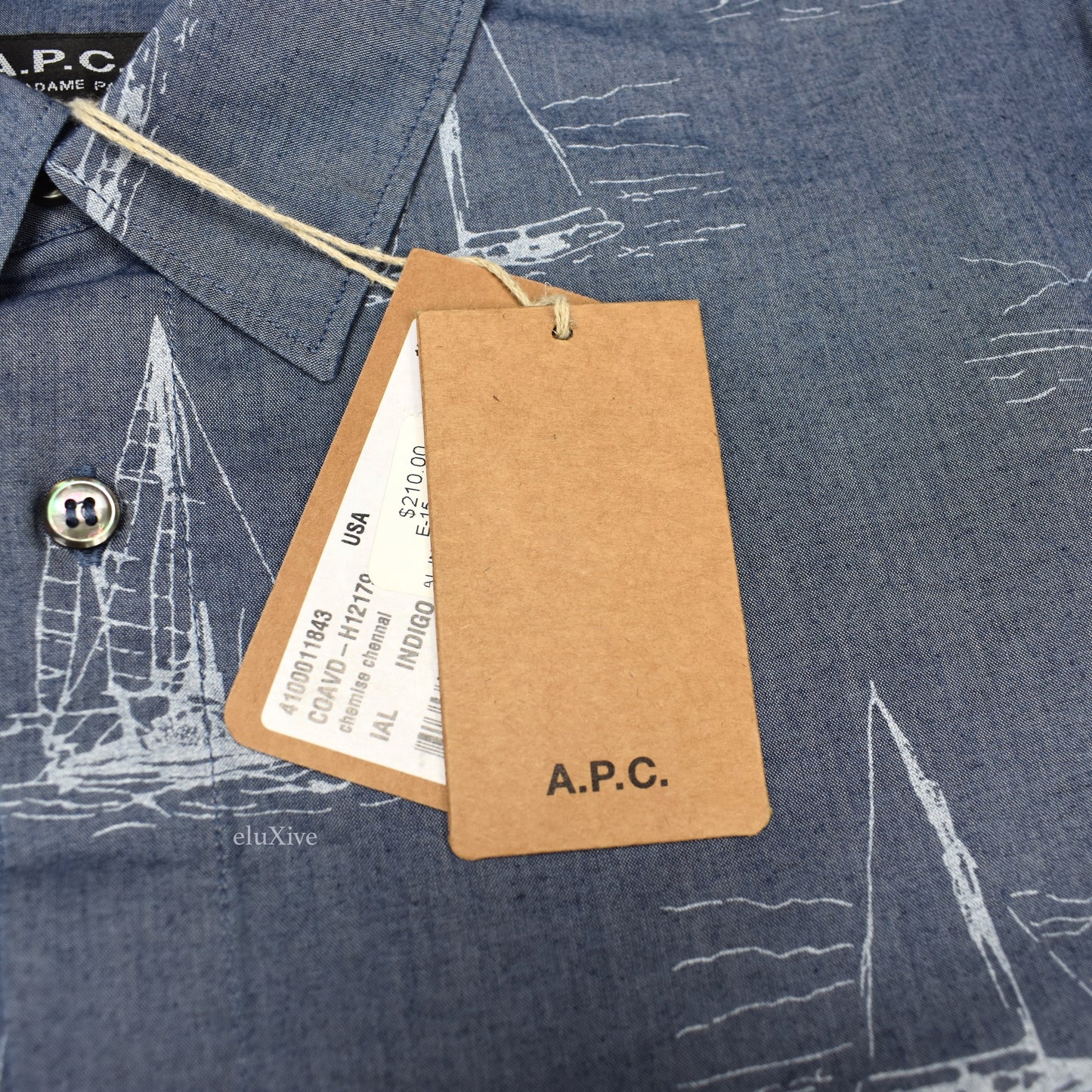 A.P.C. - Boat Print Button Down Shirt
