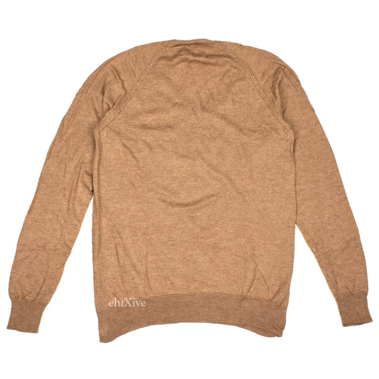 Undercover - AW11 'Mirror' Tan Silk / Cashmere V-Neck Sweater