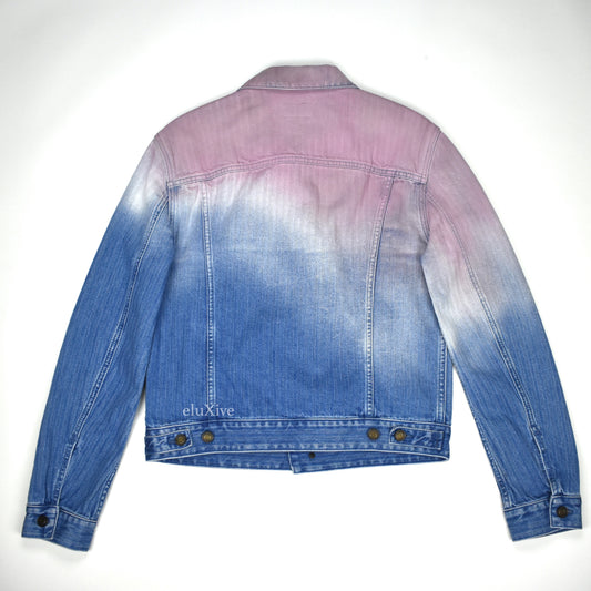 Saint Laurent - Blue / Pink Degrade Denim Trucker Jacket