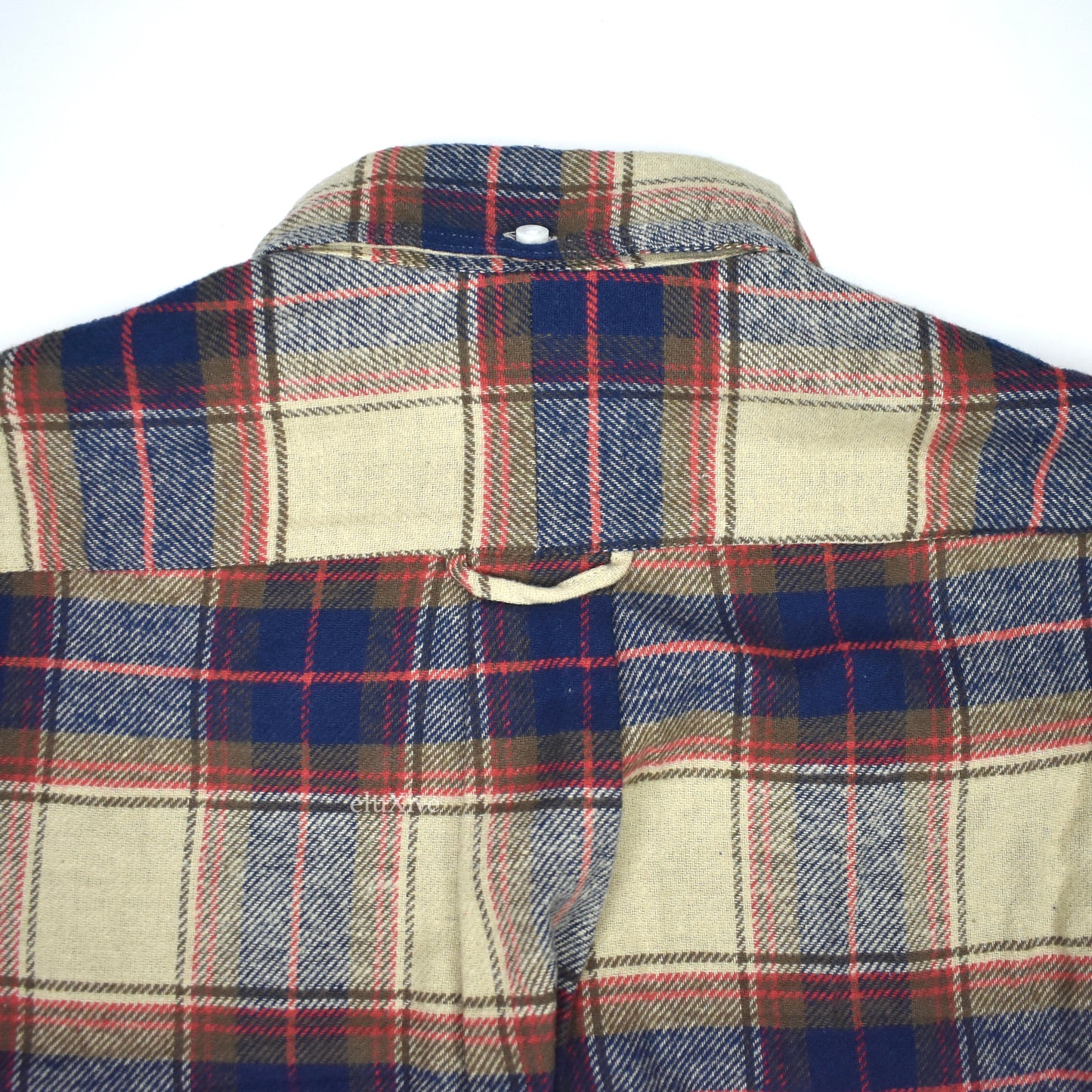 Gitman Vintage - Beige/Navy/Red Flannel Shirt