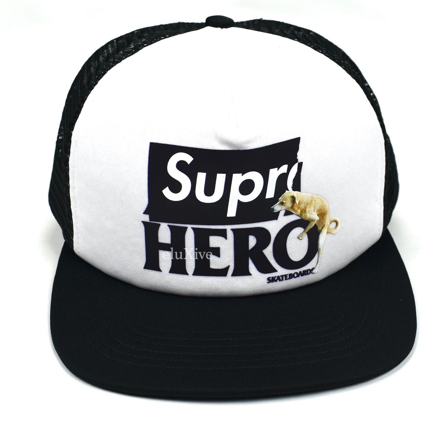 Supreme x Antihero - Black Box Logo Dog Trucker Hat
