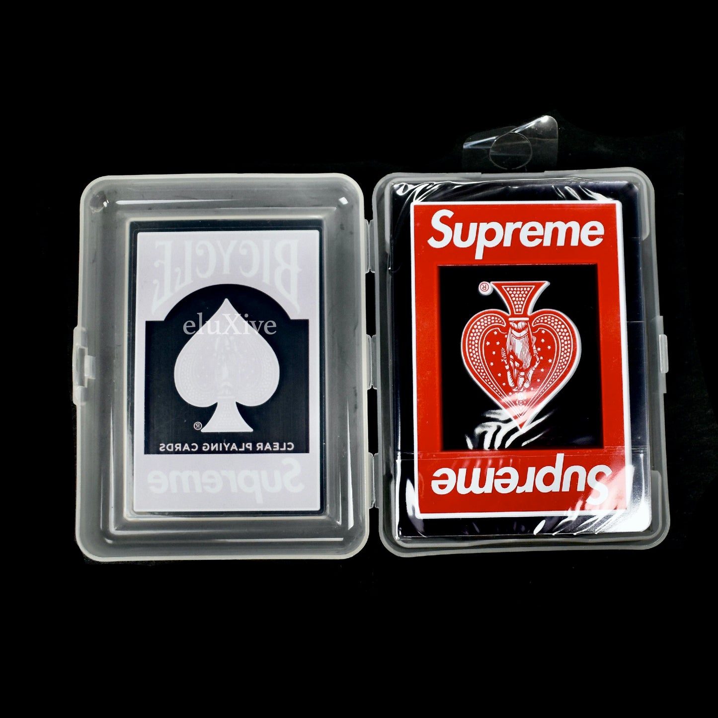 Supreme x Bicycle - Clear Box Logo Playing Cards