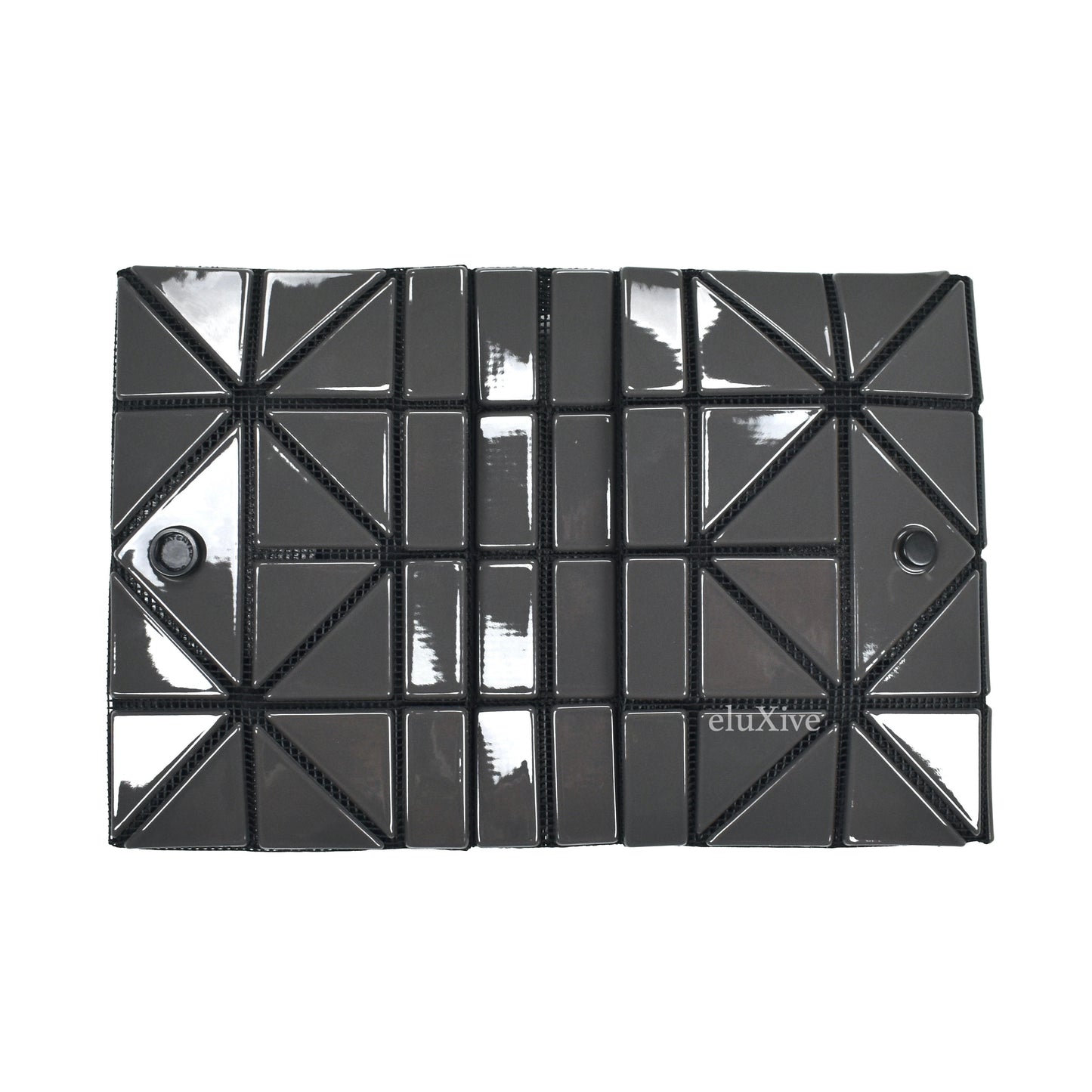 Baobao Issey Miyake - Dark Gray Geometric Envelope Wallet