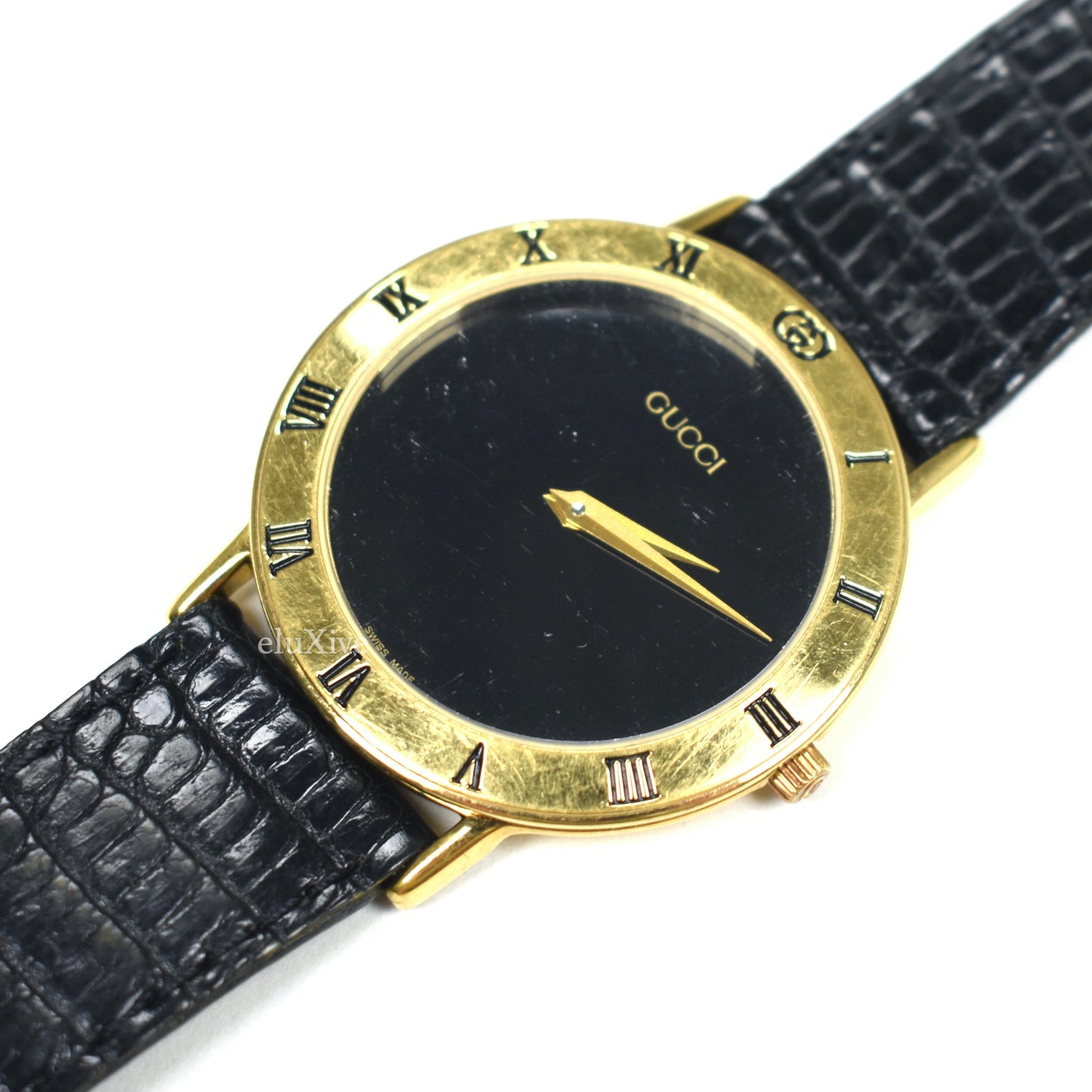 Gucci - 3000M Gold Black Dial Watch