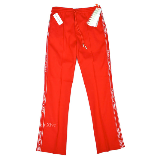 Off-White - Red Stripe Logo Track Pants