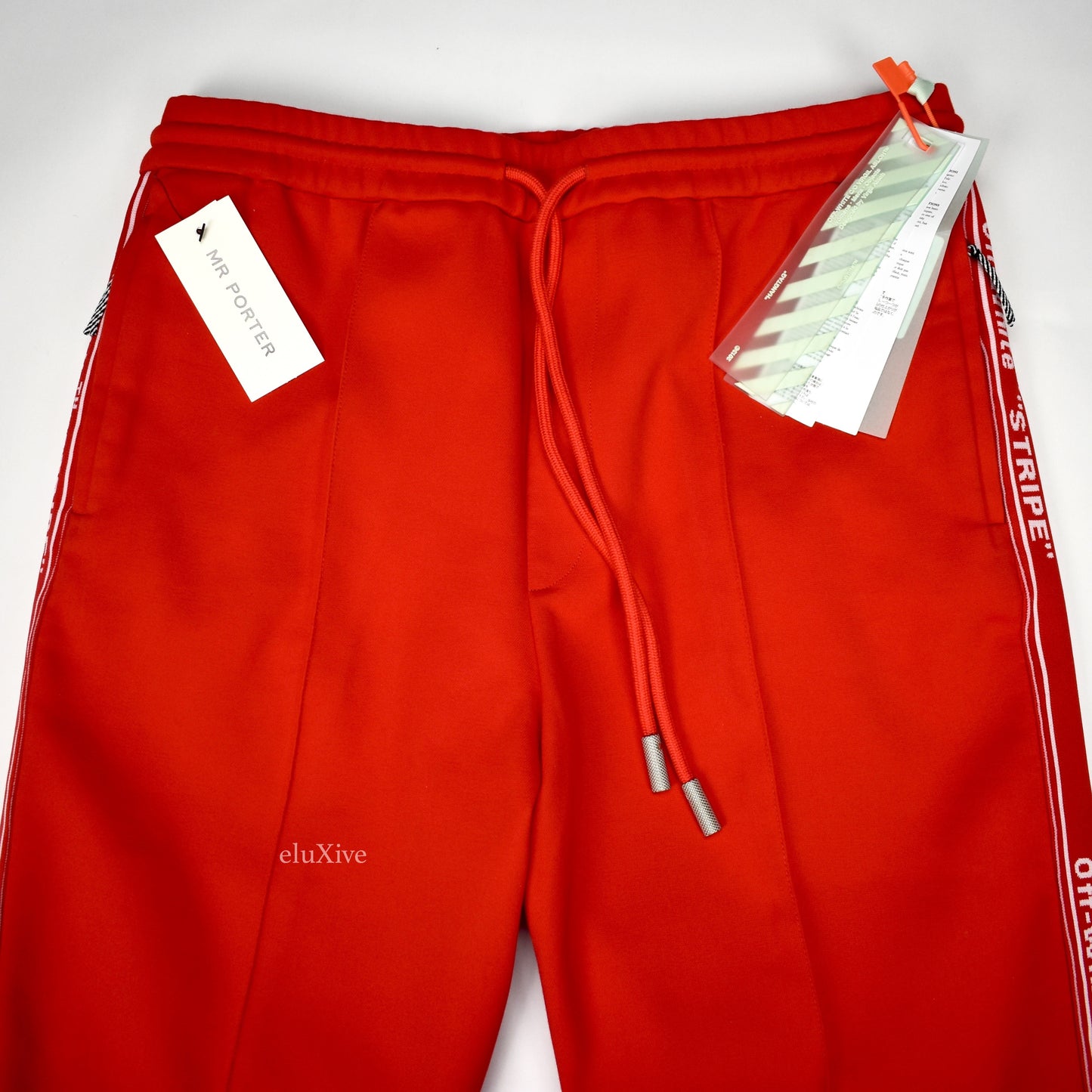 Off-White - Red Stripe Logo Track Pants