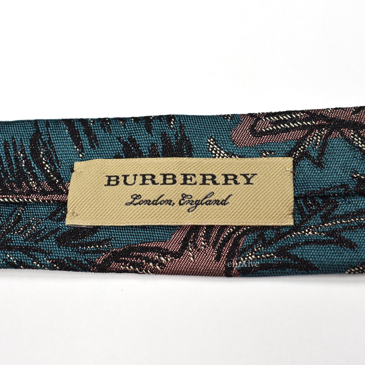 Burberry - Woven Animal Artwork Tie (Turquoise)