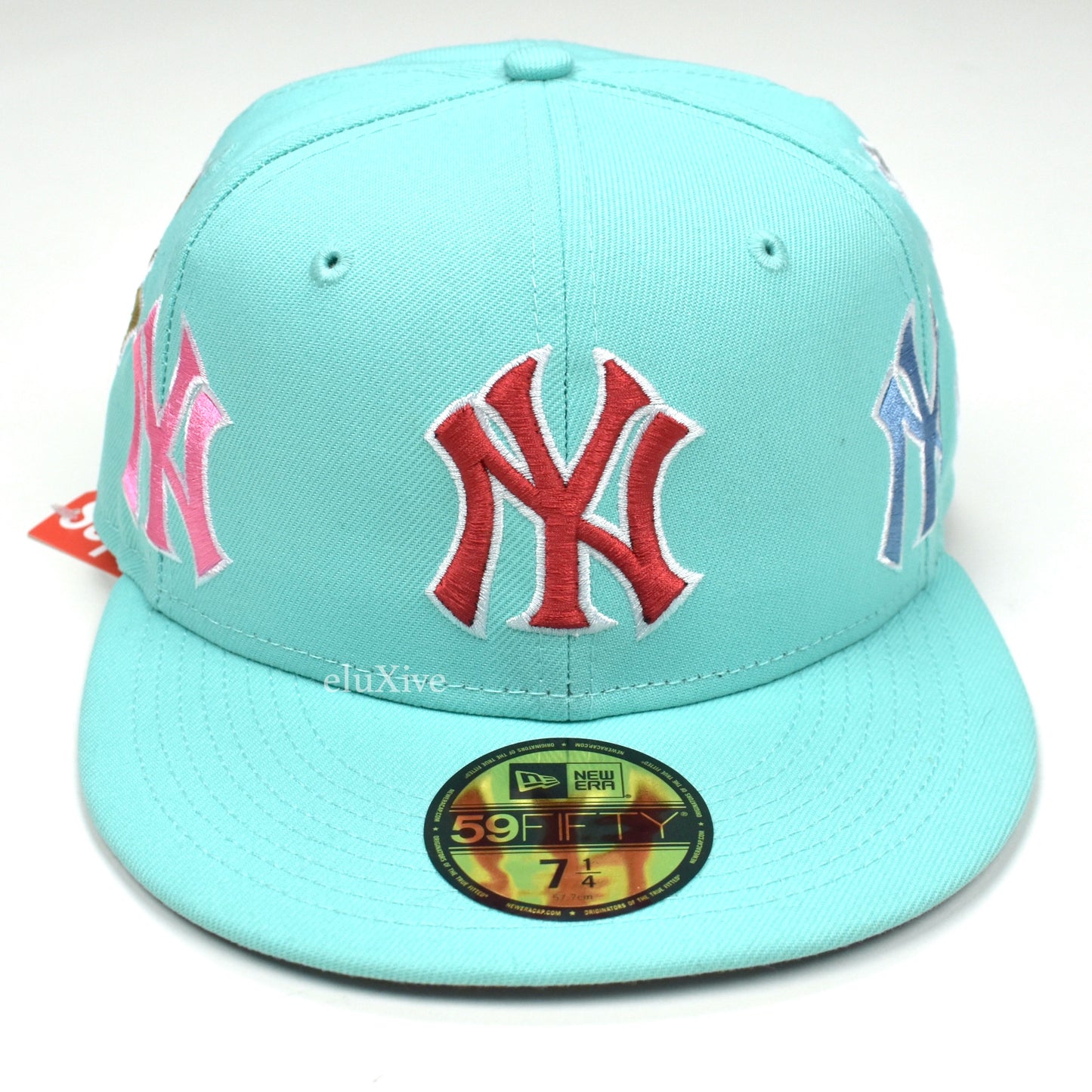 Supreme x New Era - Kanji New York Yankees Fitted Hat (Light Aqua)