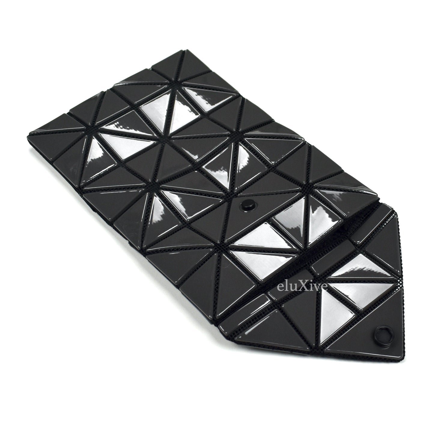 Baobao Issey Miyake - Dark Gray Geometric Envelope Wallet