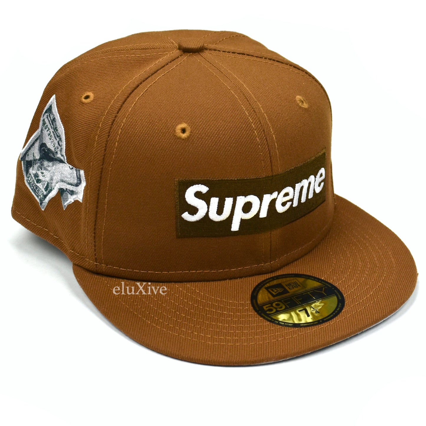Supreme x New Era - Money Box Logo Fitted Hat (Brown) – eluXive