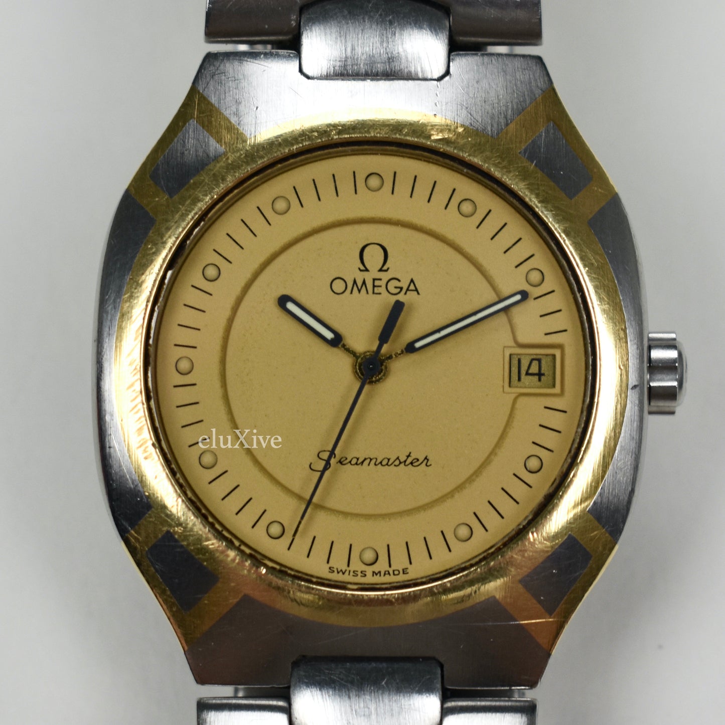 Omega  - Seamaster Polaris Steel/Gold Champagne Dial Watch