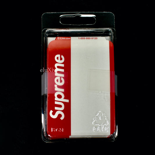 Supreme - Red Box Logo Name Tag Stickers