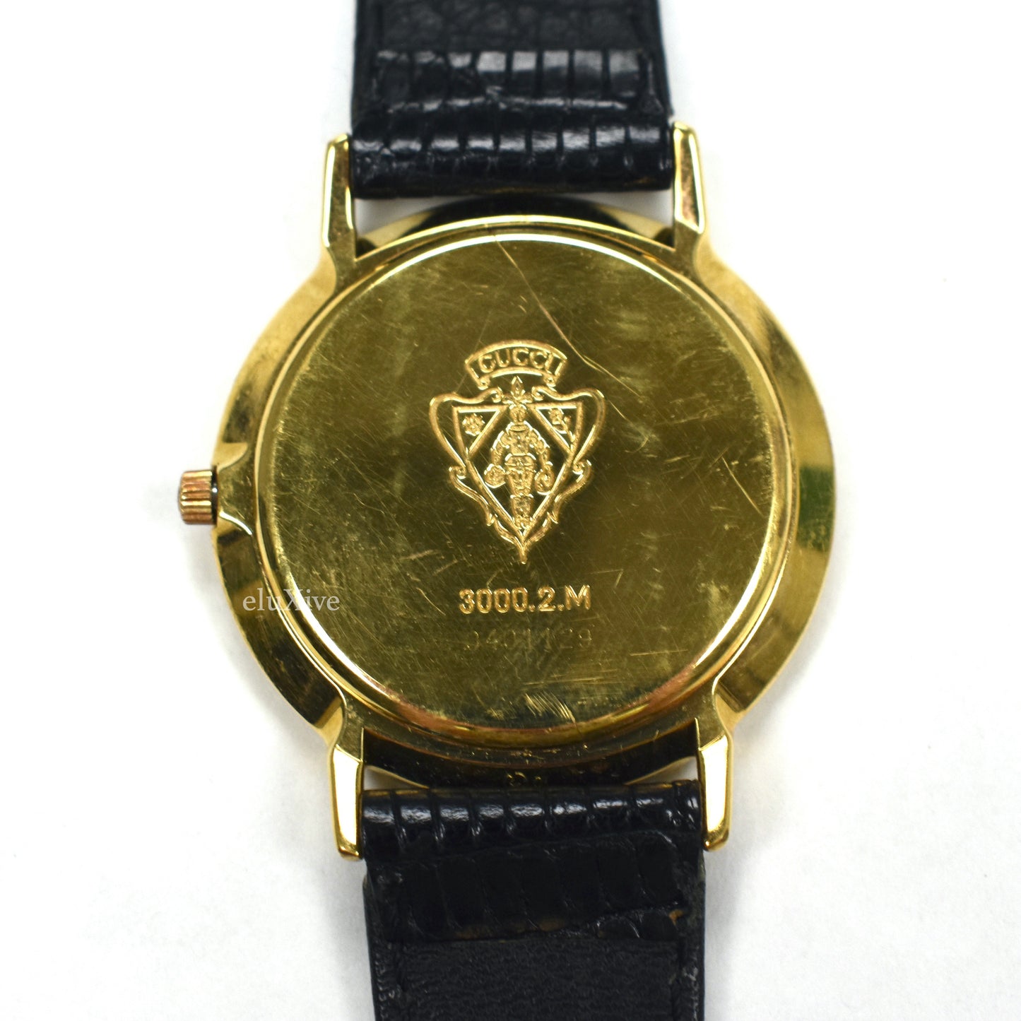 Gucci - 3000M Gold Black Dial Watch