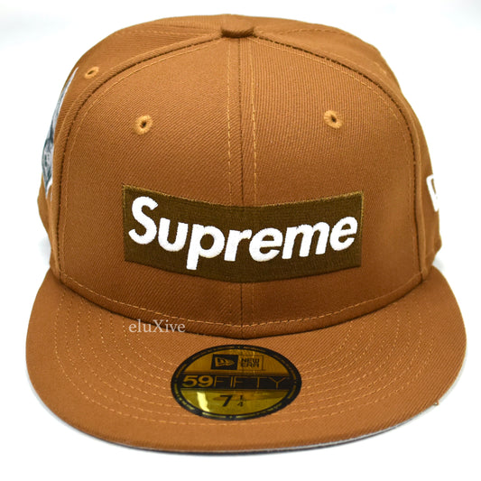 Supreme x New Era - Money Box Logo Fitted Hat (Brown)