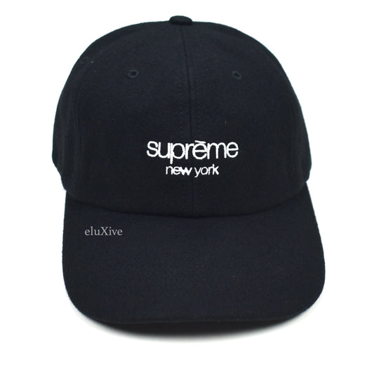 Supreme x Halley Stevensons - Black Waxed Wool Classic Logo Hat